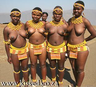 Zulu maidens and their beadwork